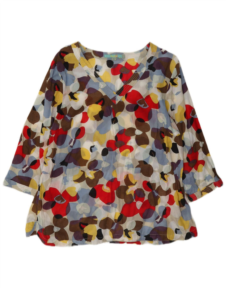 Boden Camisa tipo jersey transparente para mujer UK 40 XL Multicolor Floral