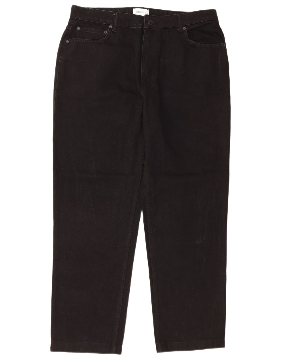 JACK WILLS Vaqueros cónicos para hombre W36 L29 Algodón negro