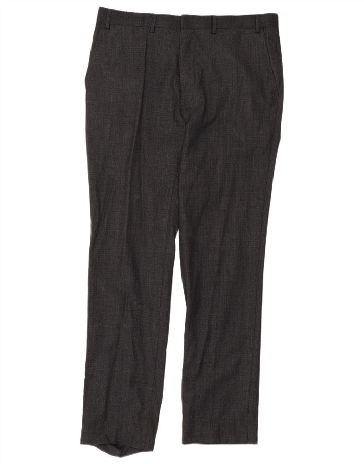 Marks & Spencer Pantalones de traje rectos Autograph para hombre W36 L33 Lana gris