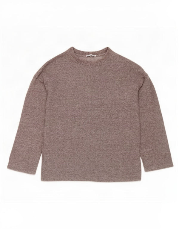 Zara Mujer Trafaluc Top Extragrande Manga Larga UK 10 Small Marrón