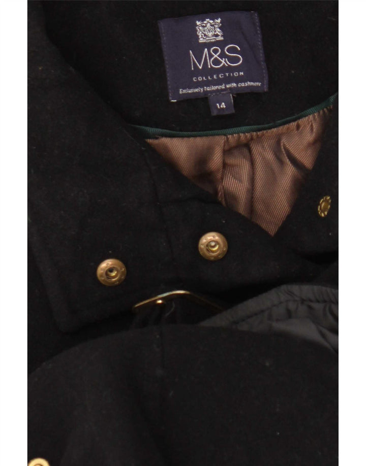 Marks & Spencer Abrigo para mujer Reino Unido 44 Lana negra mediana
