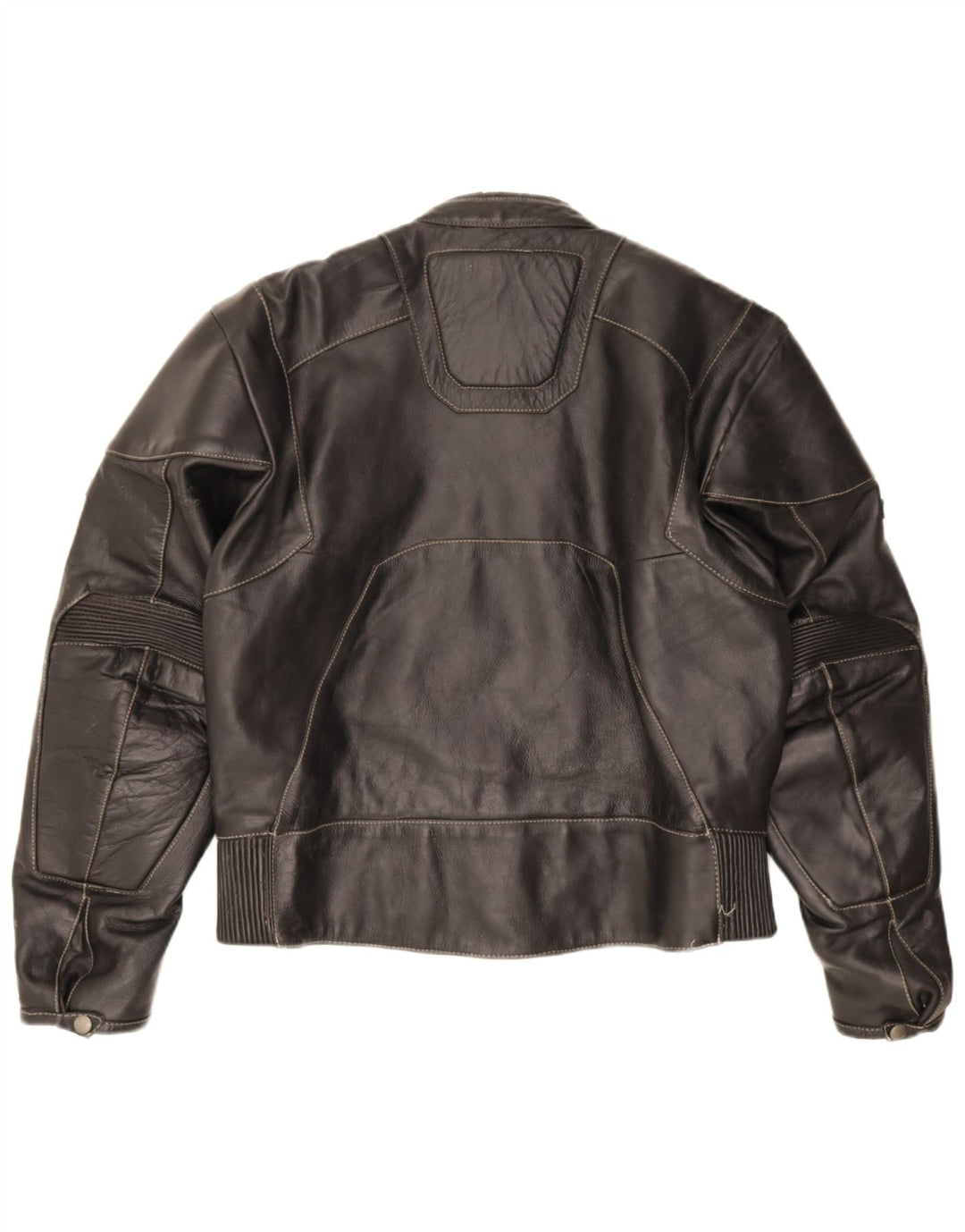 POLO Chaqueta de cuero para mujer UK 14 Medium Black Leather