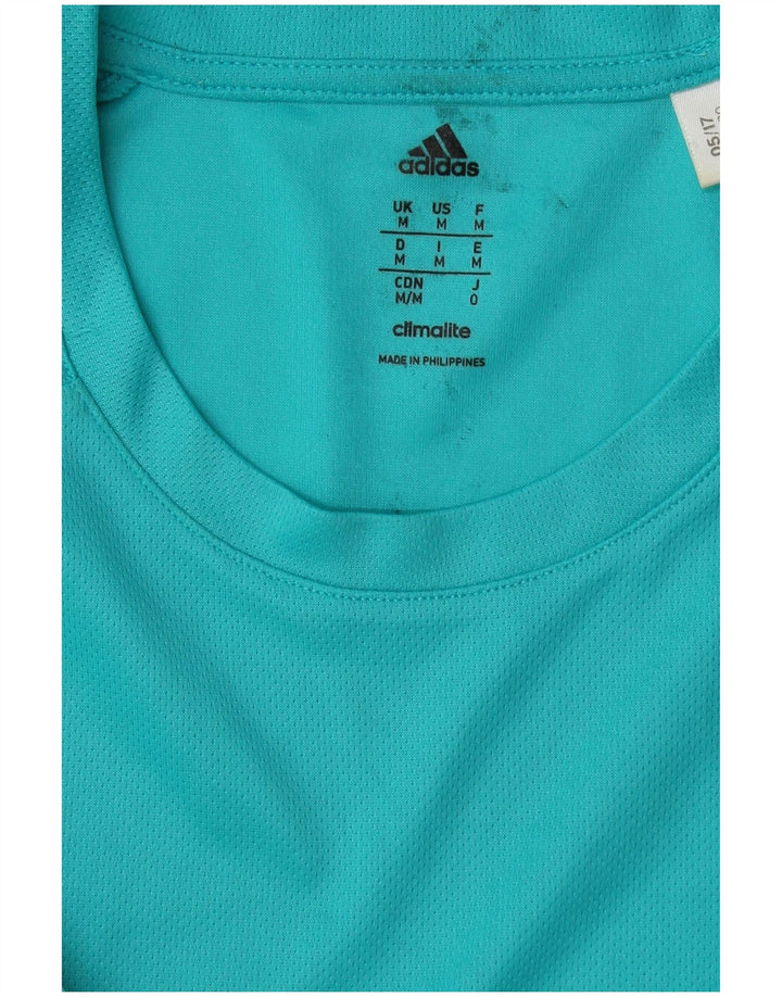 Adidas Hombre Climalite Camiseta Top Medium Turquesa