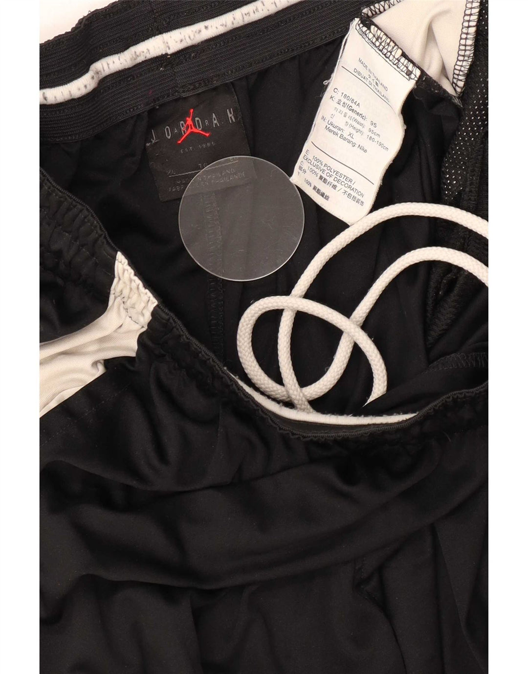 Jordan Shorts deportivos para hombre XL Negro Colorblock Poliéster