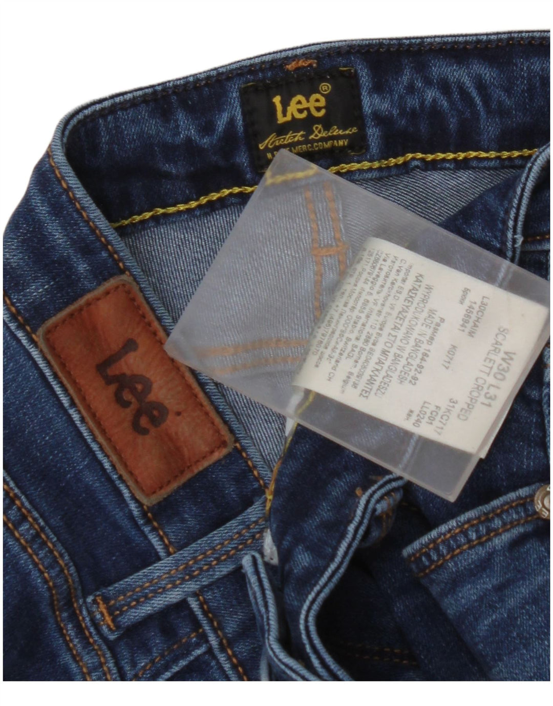 Vaqueros recortados LEE Scarlett para mujer W30 L25 Algodón azul