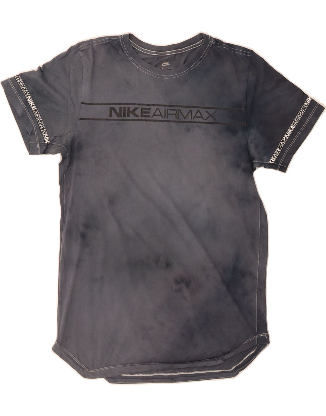 NIKE Mens Graphic T-Shirt Top Medium Navy Blue Tie Dye Cotton Vintage Nike and Second-Hand Nike from Messina Hembry 