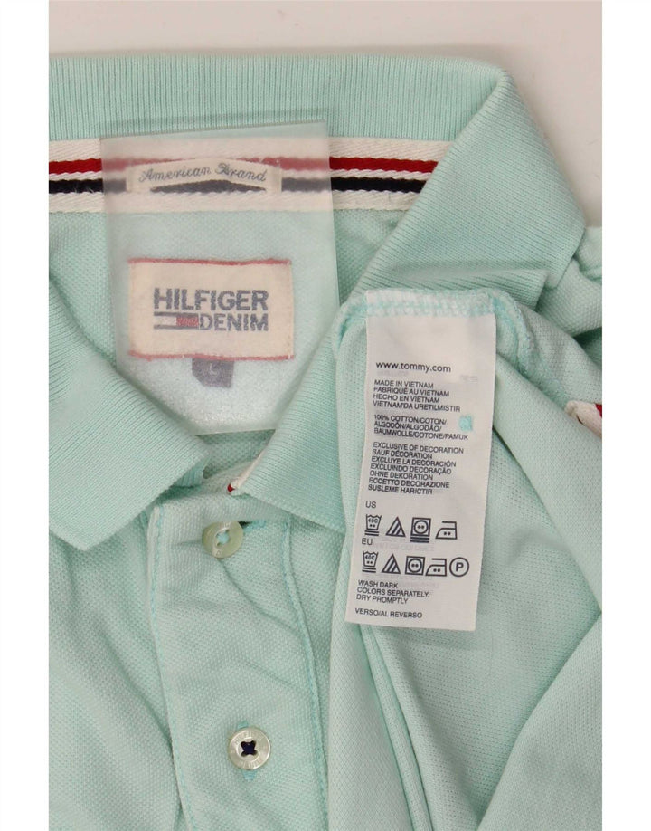 Polo Tommy Hilfiger Hombre Grande Turquesa Algodón