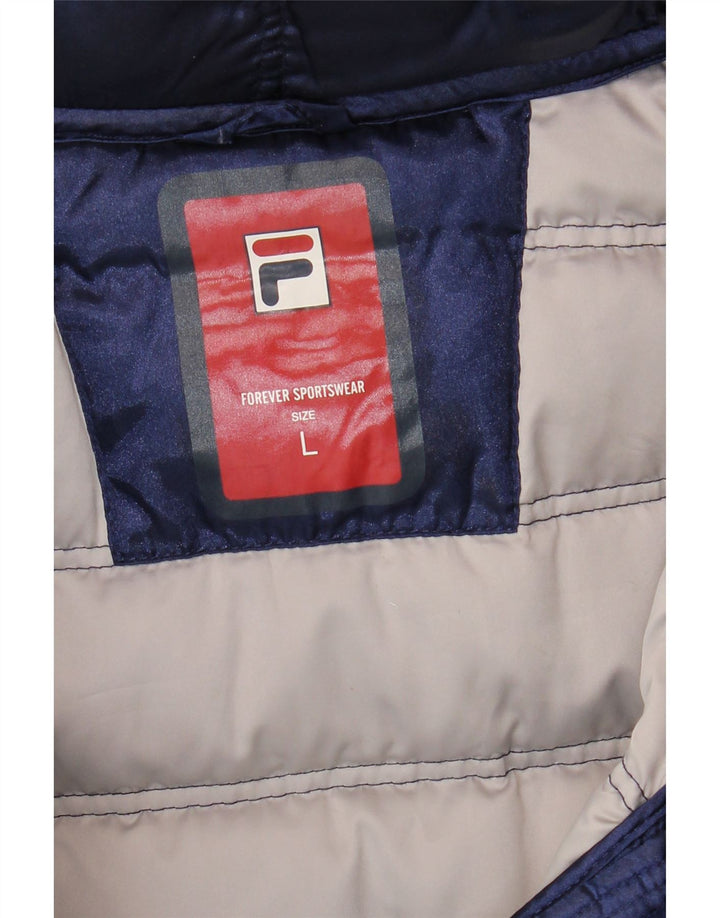 Fila Abrigo acolchado con capucha para mujer Reino Unido 44 Grande Azul marino