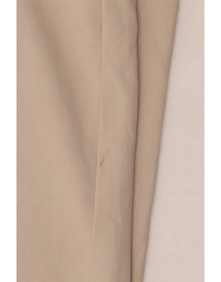 Zara Mujer Pantalones Cortos De Pierna Ancha Mediano W28 L26 Poliéster Beige