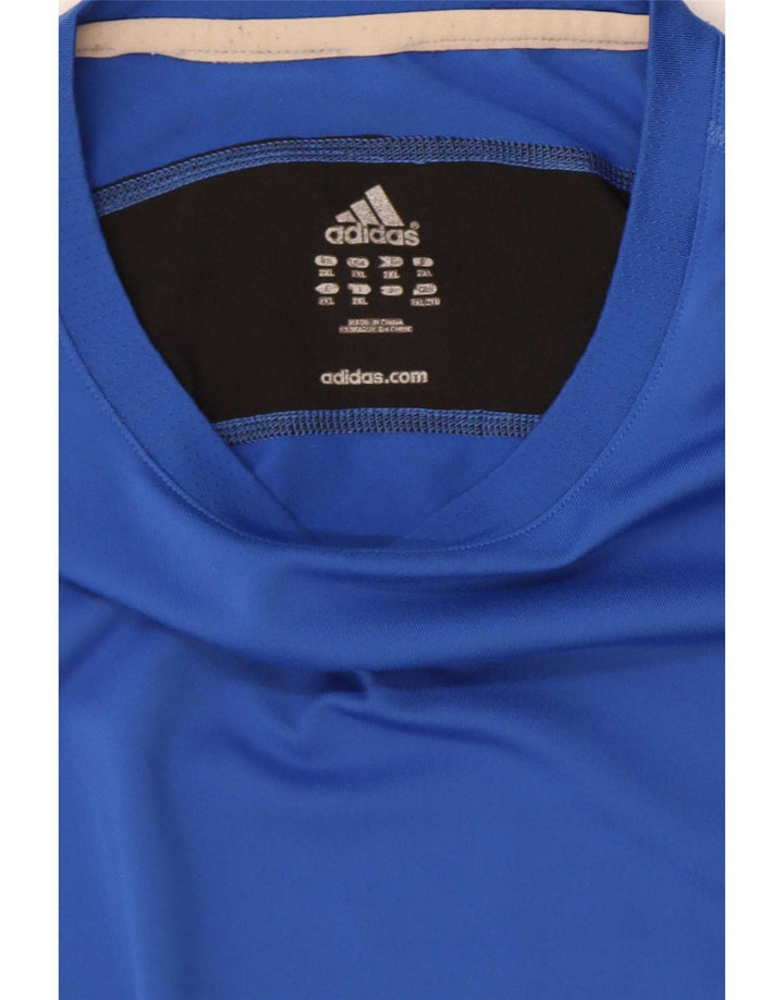Camiseta Adidas Hombre Top 2XL Azul Colorblock