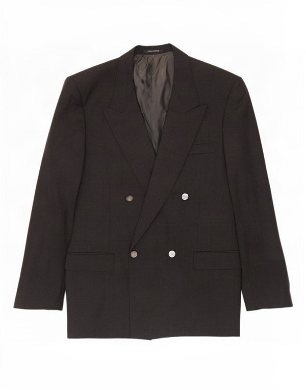 Yves Saint Laurent Chaqueta blazer cruzada para hombre IT 52 XL Lana gris