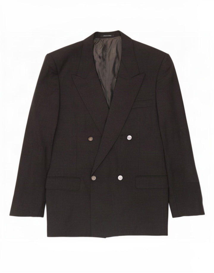 Yves Saint Laurent Chaqueta blazer cruzada para hombre IT 52 XL Lana gris