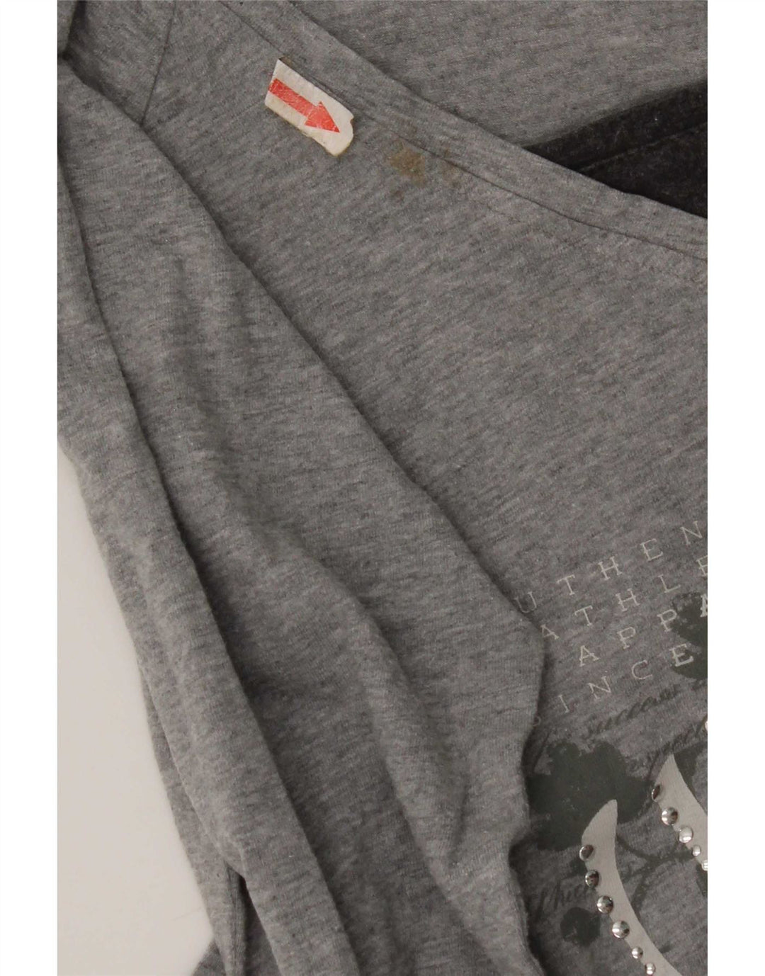 Champion Mujer Heritage Fit Graphic Top Manga Larga UK 42 Gris Medio