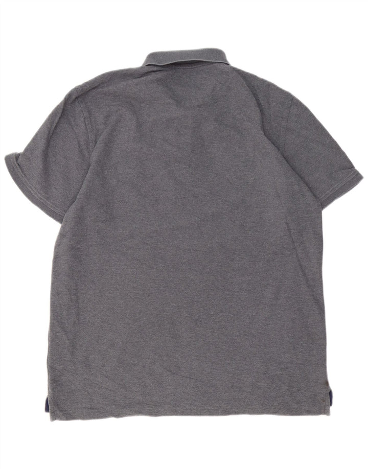 IZOD Polo para hombre de algodón color block gris grande