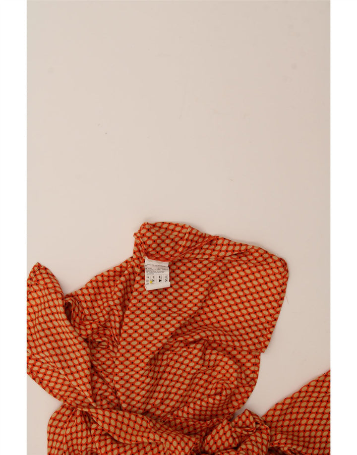 BENETTON Womens Longline Shirt UK 14 Medium Orange Spotted Modal Vintage Benetton and Second-Hand Benetton from Messina Hembry 