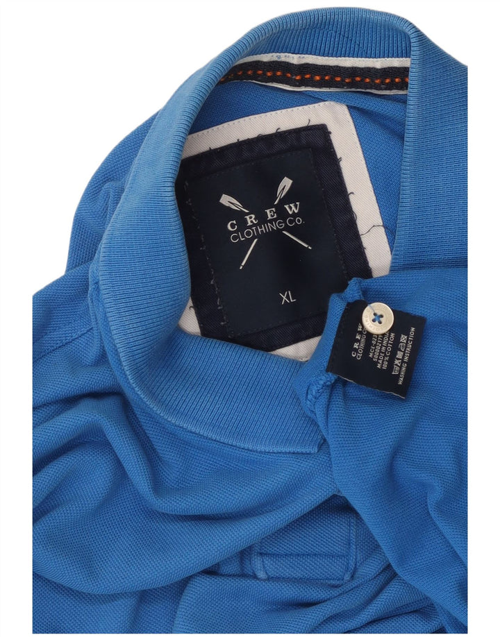 CREW CLOTHING Polo para hombre XL Algodón azul