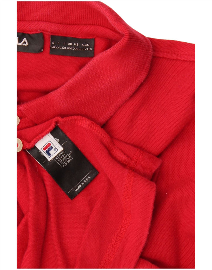 FILA Polo Hombre 2XL Algodón Rojo