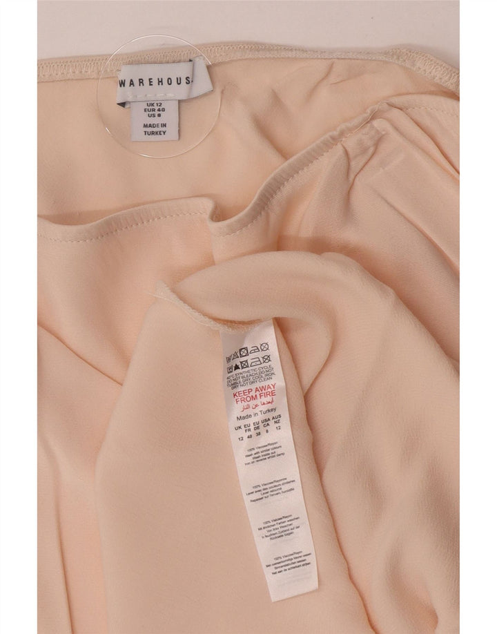 Falda larga para mujer Warehouse UK 12 Medium W28 Viscosa beige