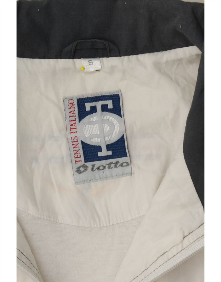 LOTTO Chaqueta Top De Chándal Con Gráfico De Corte Suelto Para Hombre Small Blanco Colorblock