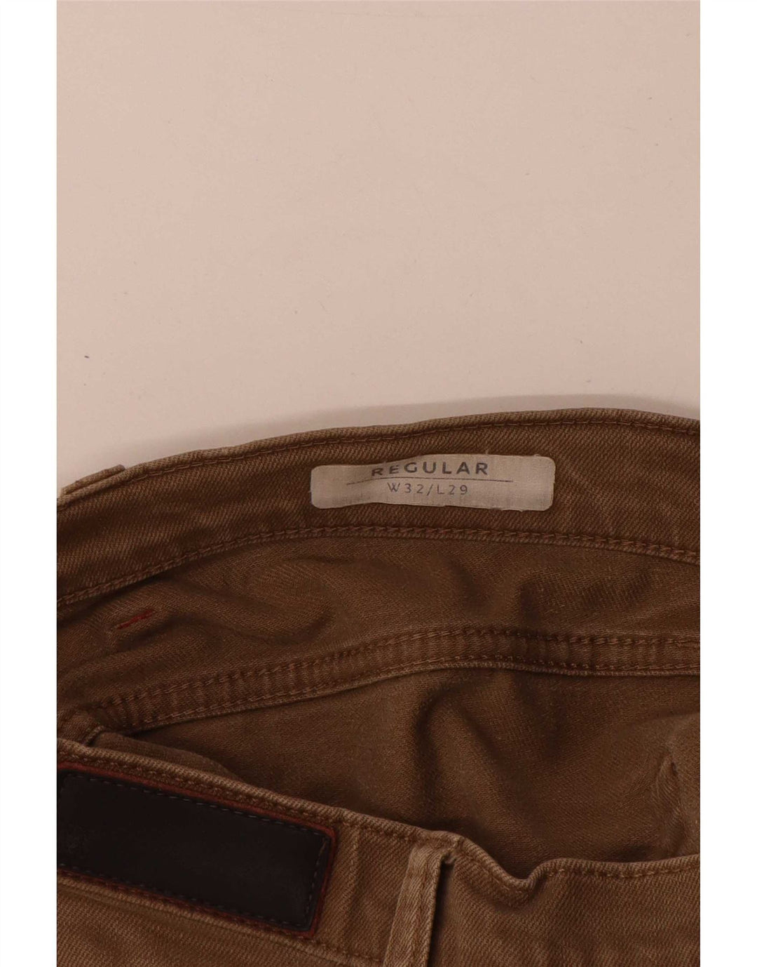 Marks & Spencer Vaqueros rectos regulares para hombre W32 L29 Algodón beige