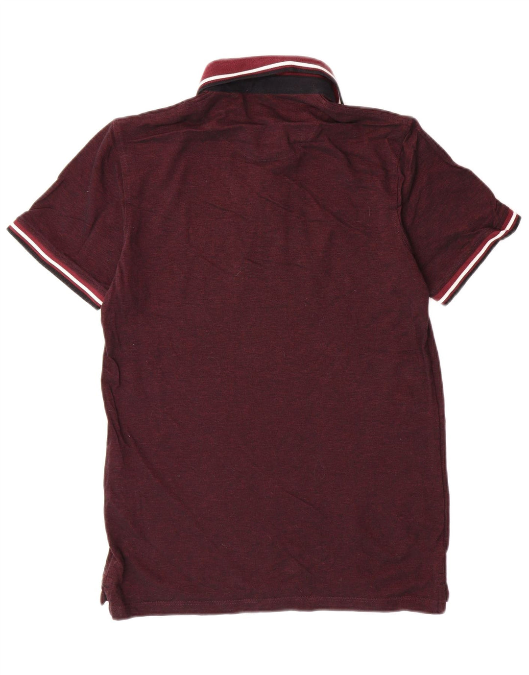 JACK & JONES Polo Hombre Algodón Burdeos Medio