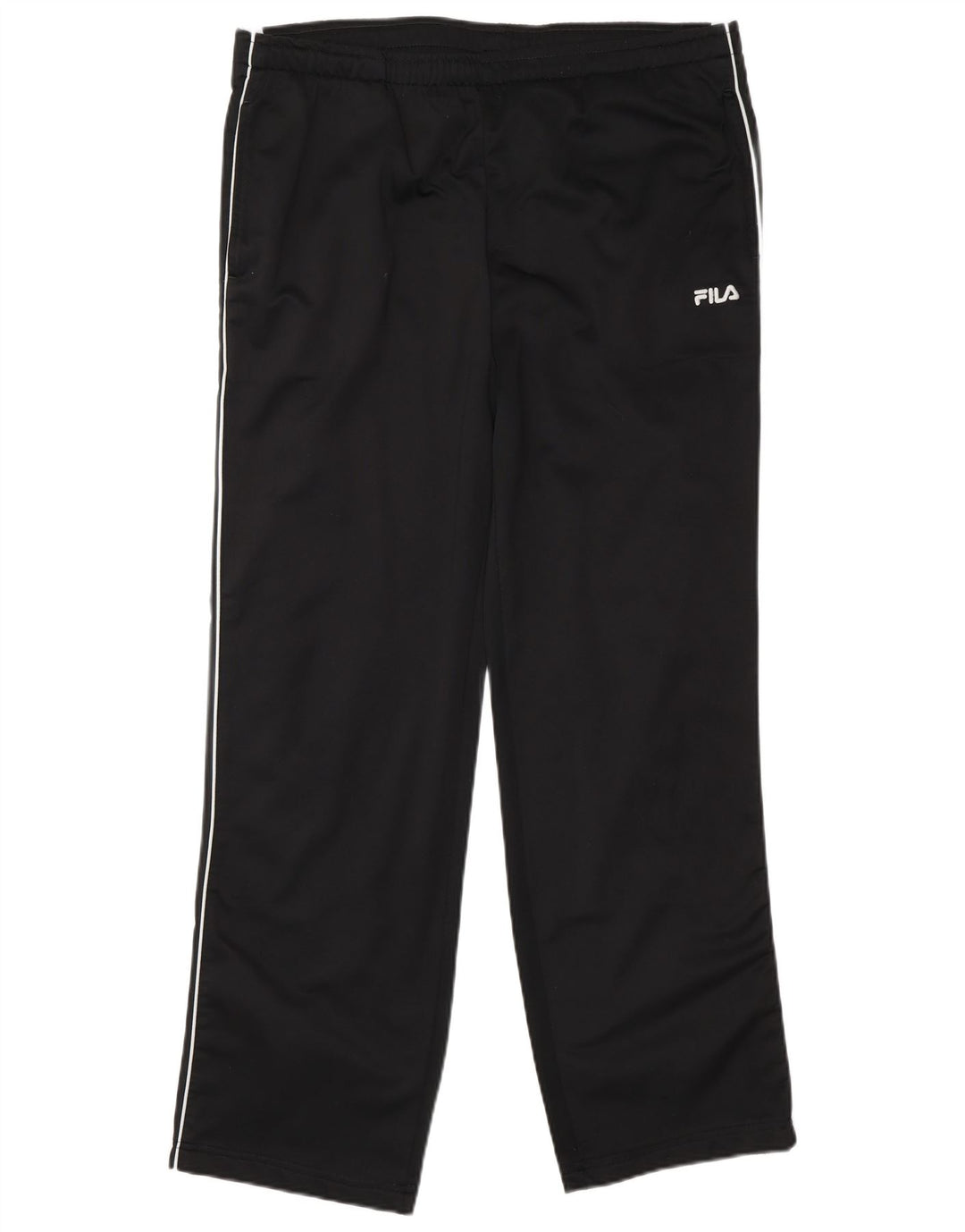 Fila Pantalón De Chándal Para Hombre Grande Negro Colorblock Poliéster