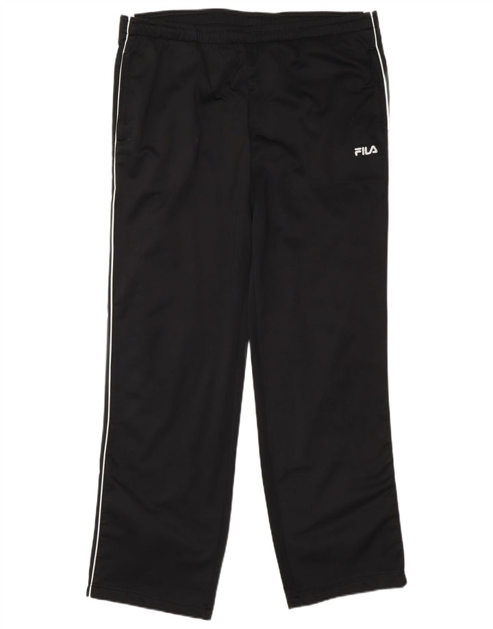 Fila Pantalón De Chándal Para Hombre Grande Negro Colorblock Poliéster