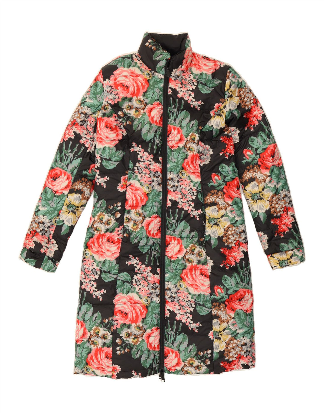 CATH KIDSTON Womens Reversible Padded Coat UK 6 XS Black Polyester Vintage Cath Kidston and Second-Hand Cath Kidston from Messina Hembry 