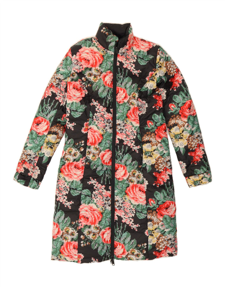 CATH KIDSTON Womens Reversible Padded Coat UK 6 XS Black Polyester Vintage Cath Kidston and Second-Hand Cath Kidston from Messina Hembry 