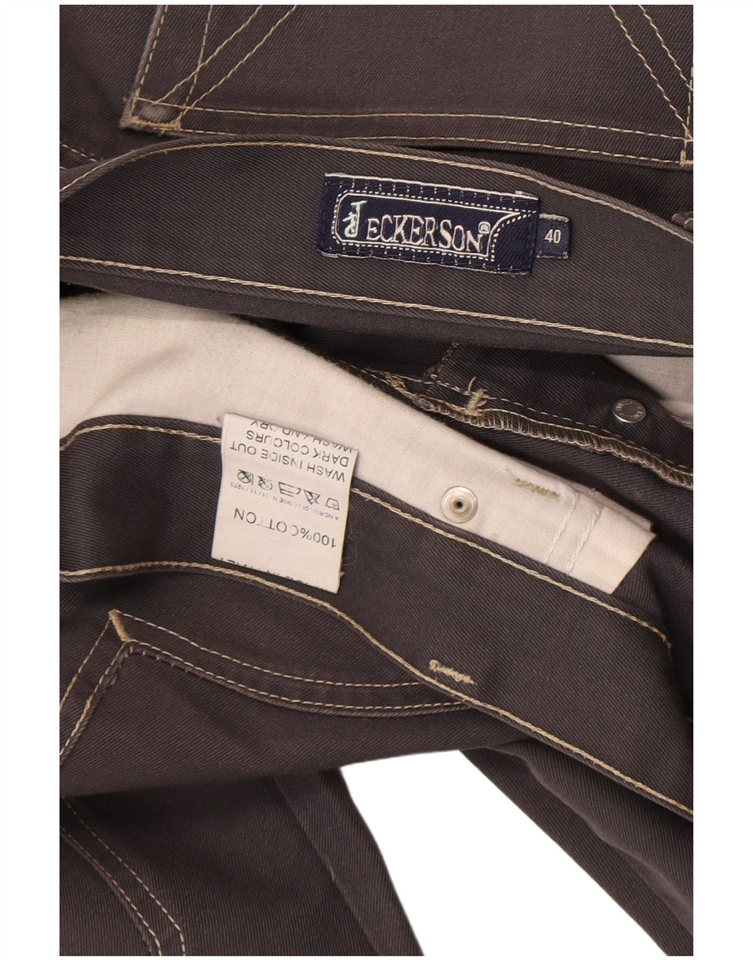 Vaqueros rectos para hombre Jeckerson W40 L30 algodón gris