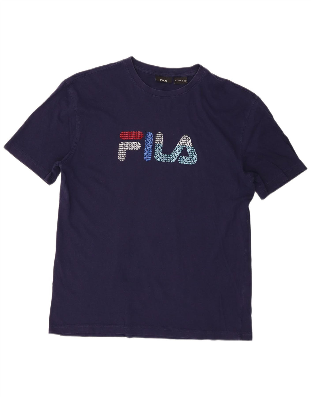 Fila - Camiseta gráfica para hombre, talla grande, algodón azul marino