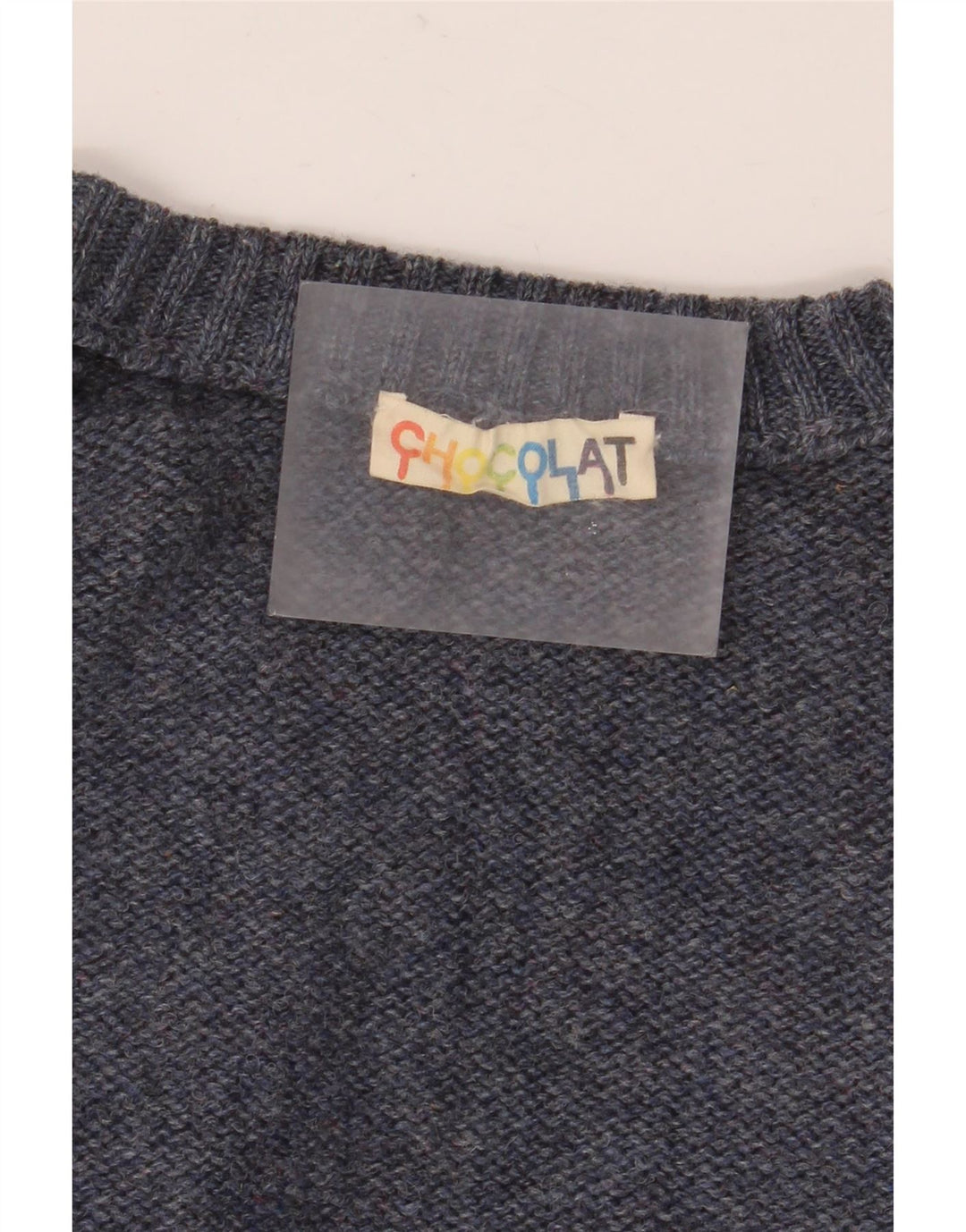 VINTAGE Hombres Crew Neck Jumper Suéter Grande Azul Argyle/Diamond