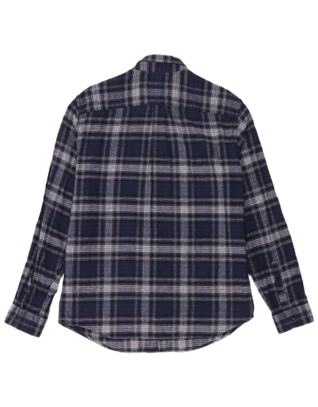 Marks & Spencer Camisa de franela de corte regular para hombre Cuadros azul marino mediano