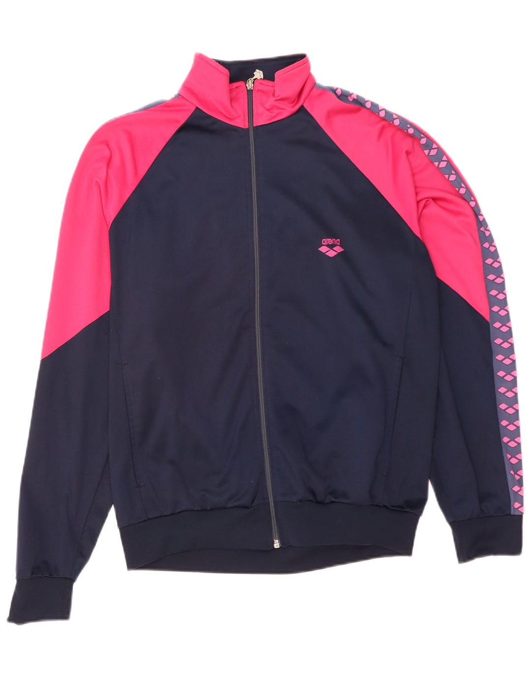Arena Hombre Gráfico Chándal Top Chaqueta XL Azul Marino Colorblock Poliéster
