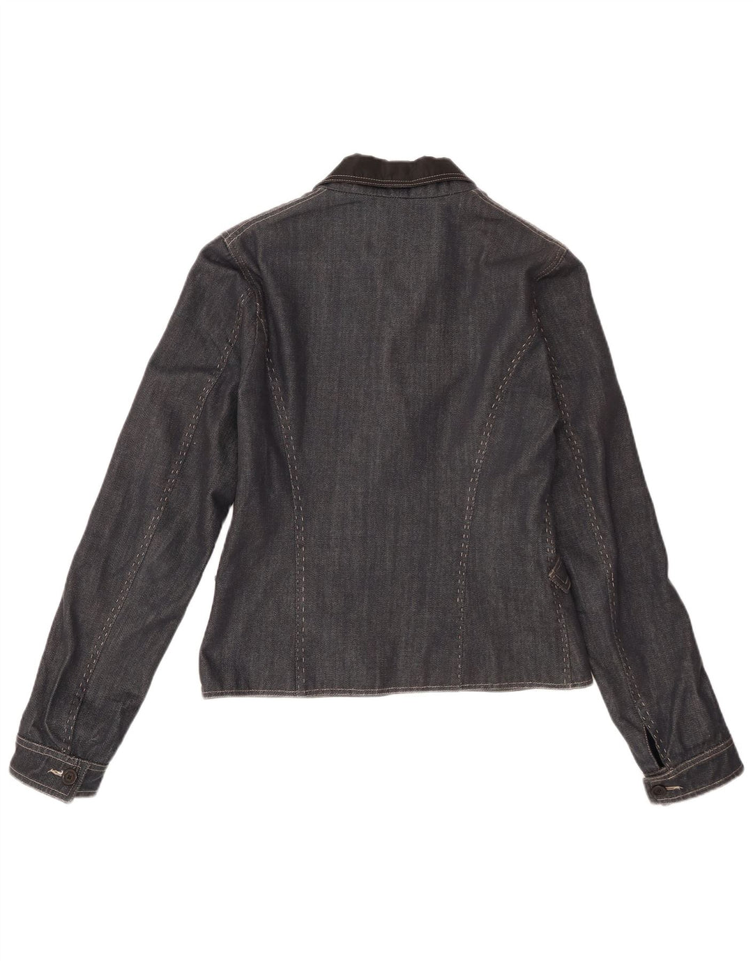 Ferre Chaqueta Blazer Vaquera De 1 Botón Para Mujer IT 46 Grande Algodón Azul Marino