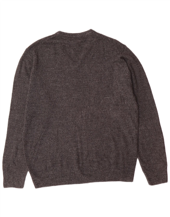 DOCKERS Jersey con cuello en V para hombre, acrílico gris grande