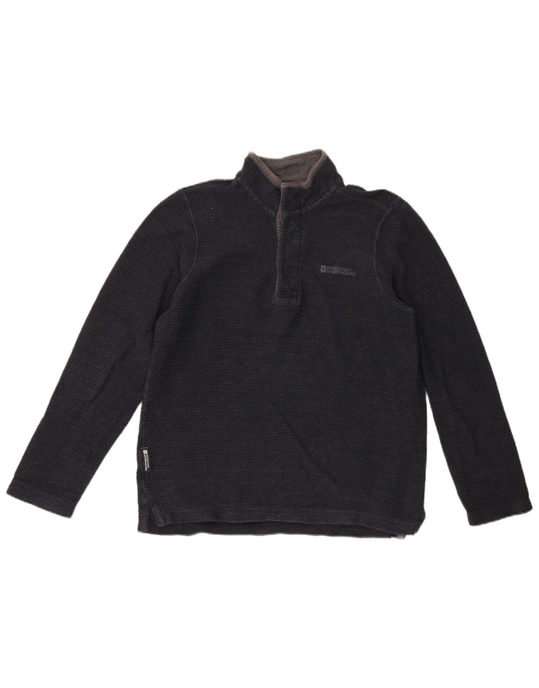 Mountain Warehouse Sudadera con cuello y botones para hombre, jersey pequeño, azul marino