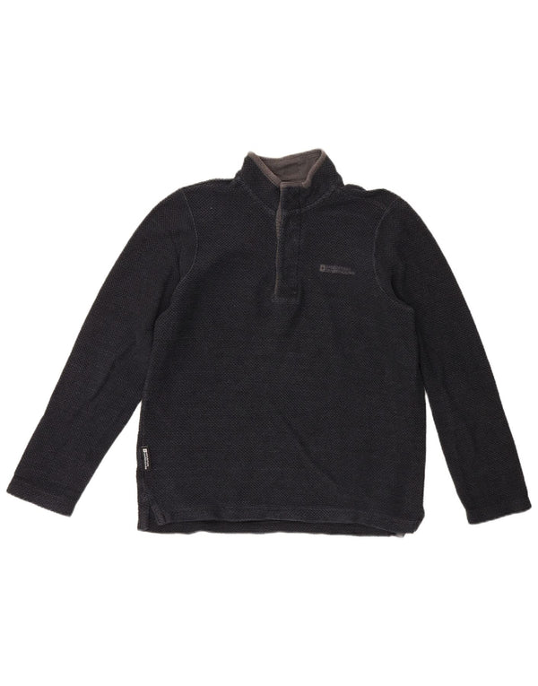 Mountain Warehouse Sudadera con cuello y botones para hombre, jersey pequeño, azul marino