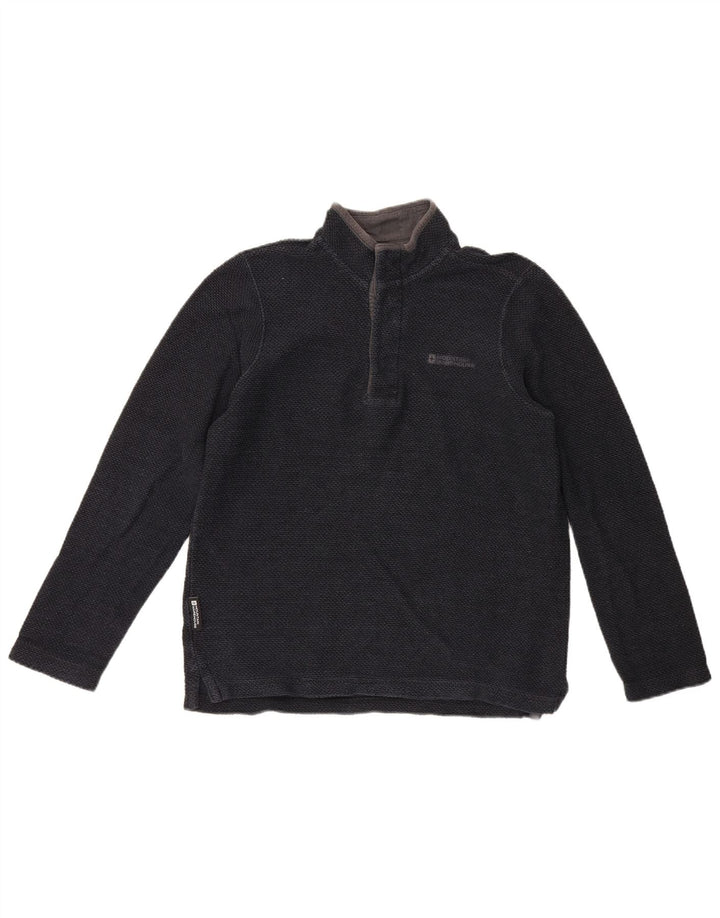 Mountain Warehouse Sudadera con cuello y botones para hombre, jersey pequeño, azul marino