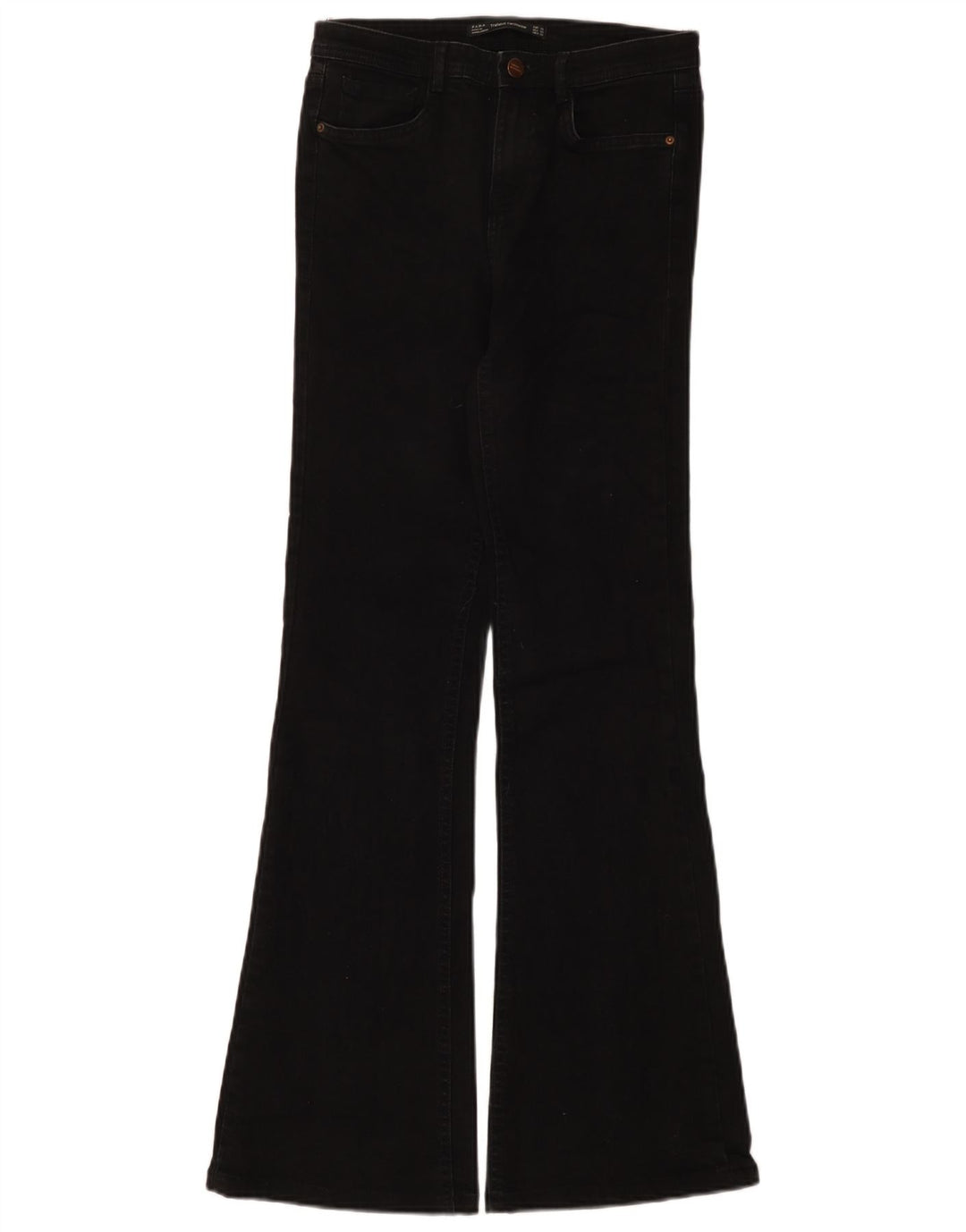 Zara Vaqueros Acampanados Mujer EU 36 XS W26 L32 Negro