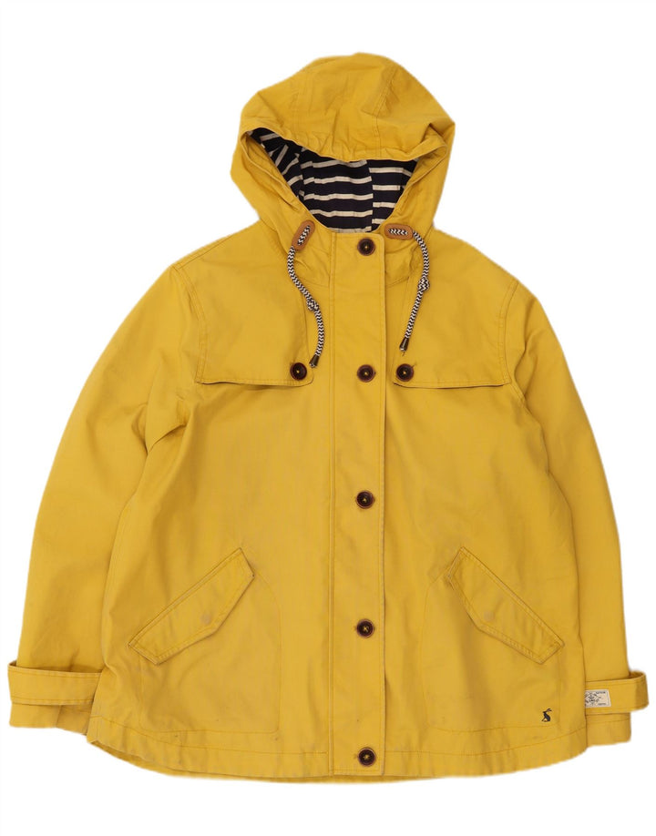JOULES Chaqueta cortavientos con capucha para mujer UK 18 XL Algodón amarillo
