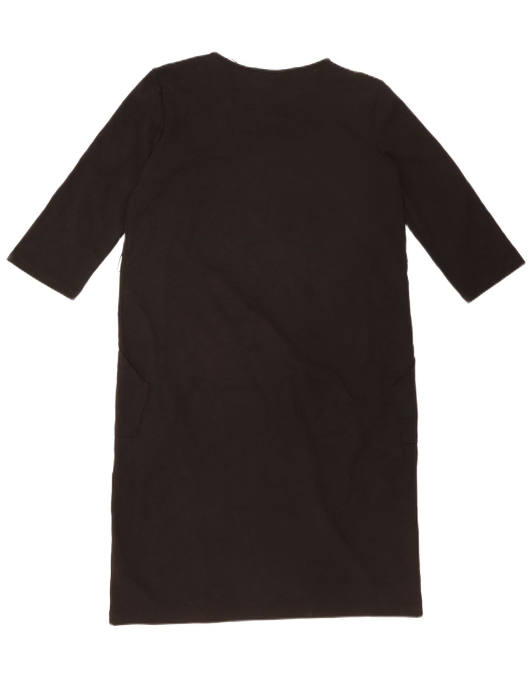 ZARA Vestido recto de manga 3/4 para mujer UK 44 Grande Poliéster negro