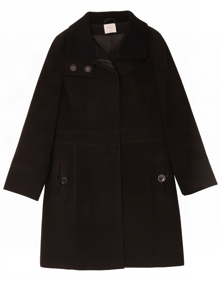 Abrigo Oasis para mujer UK 42 Medium Black Cotton