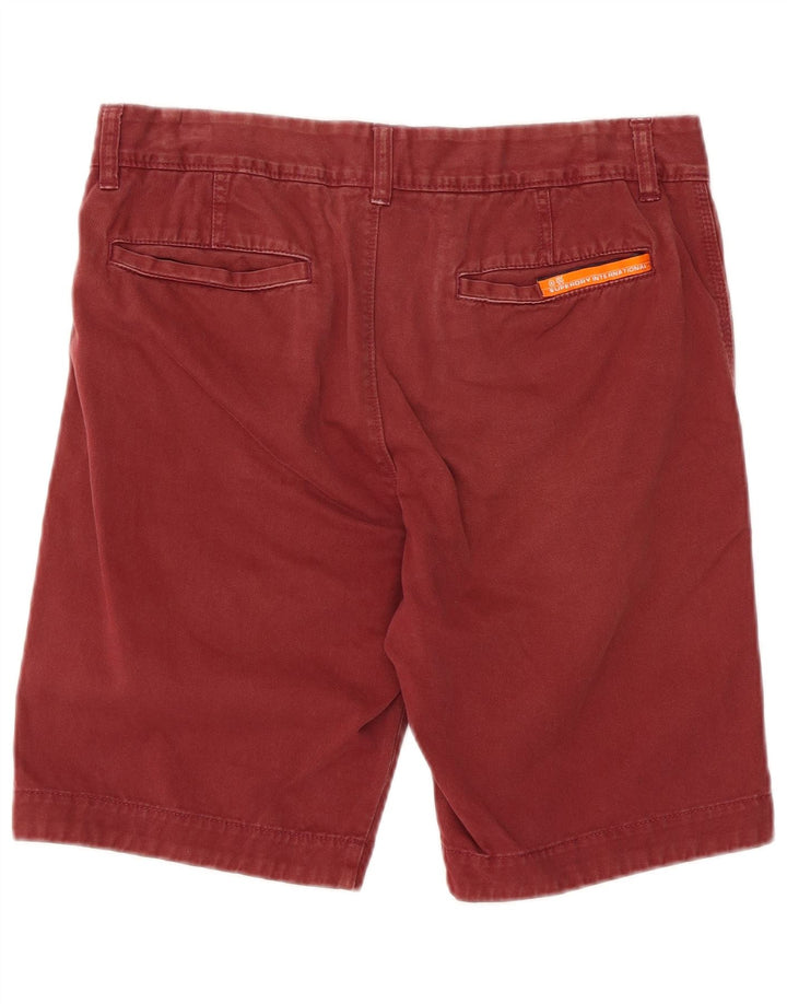 Superdry Pantalones cortos chinos para hombre Small W32 Algodón granate