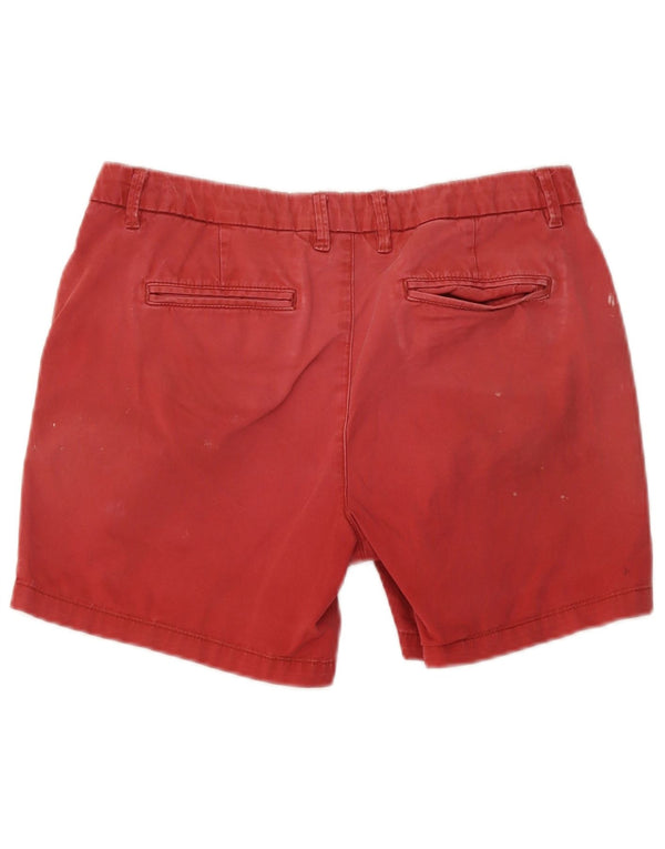 Pantalones cortos chinos para mujer Fat Face UK 10 Small W32 Algodón rojo