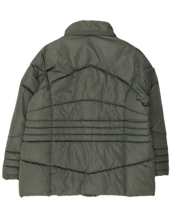 Chaqueta acolchada vintage para mujer IT 55 3XL Poliéster verde