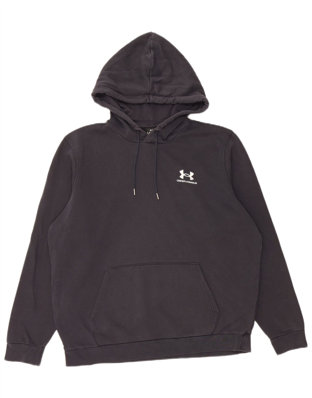 Under Armour Jersey con capucha para hombre, talla grande, algodón negro