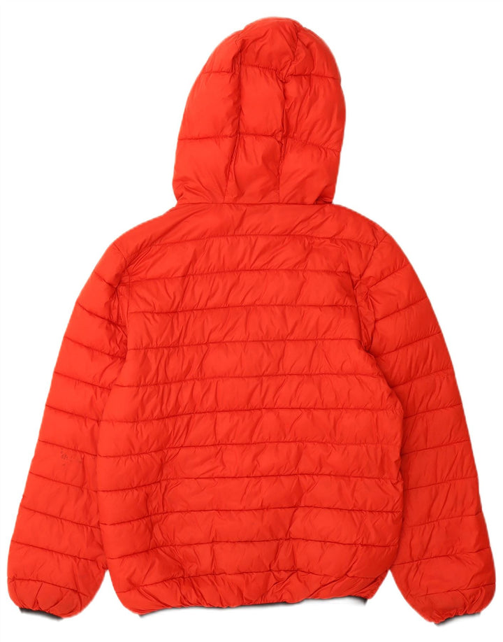 Benetton Cazadora Acolchada Con Capucha Niño 10-11 Años Poliamida Rojo