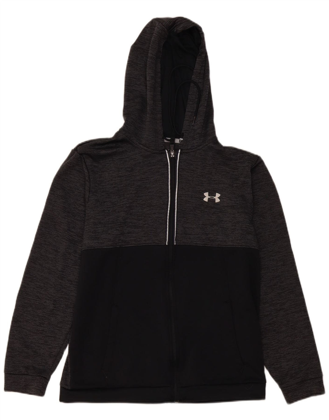 Under Armour Cold Gear Zip Sudadera con capucha para hombre, talla grande, color gris