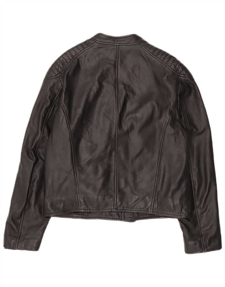 Basile Chaqueta de cuero para hombre Reino Unido 38 Mediano Negro